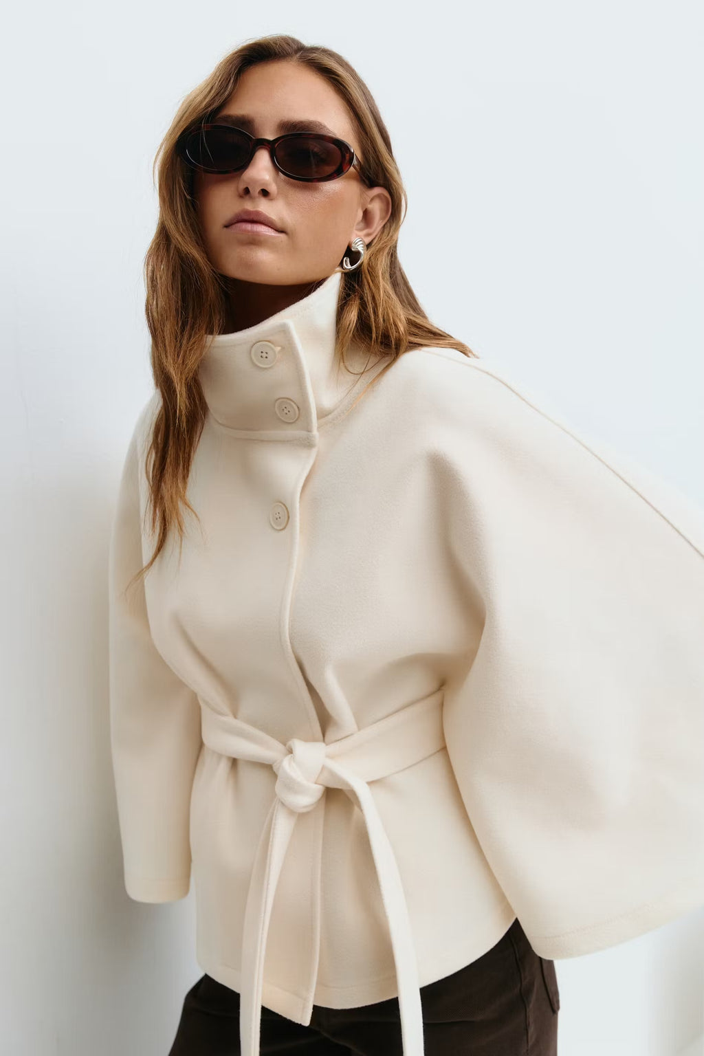 Belted Cape Jacket