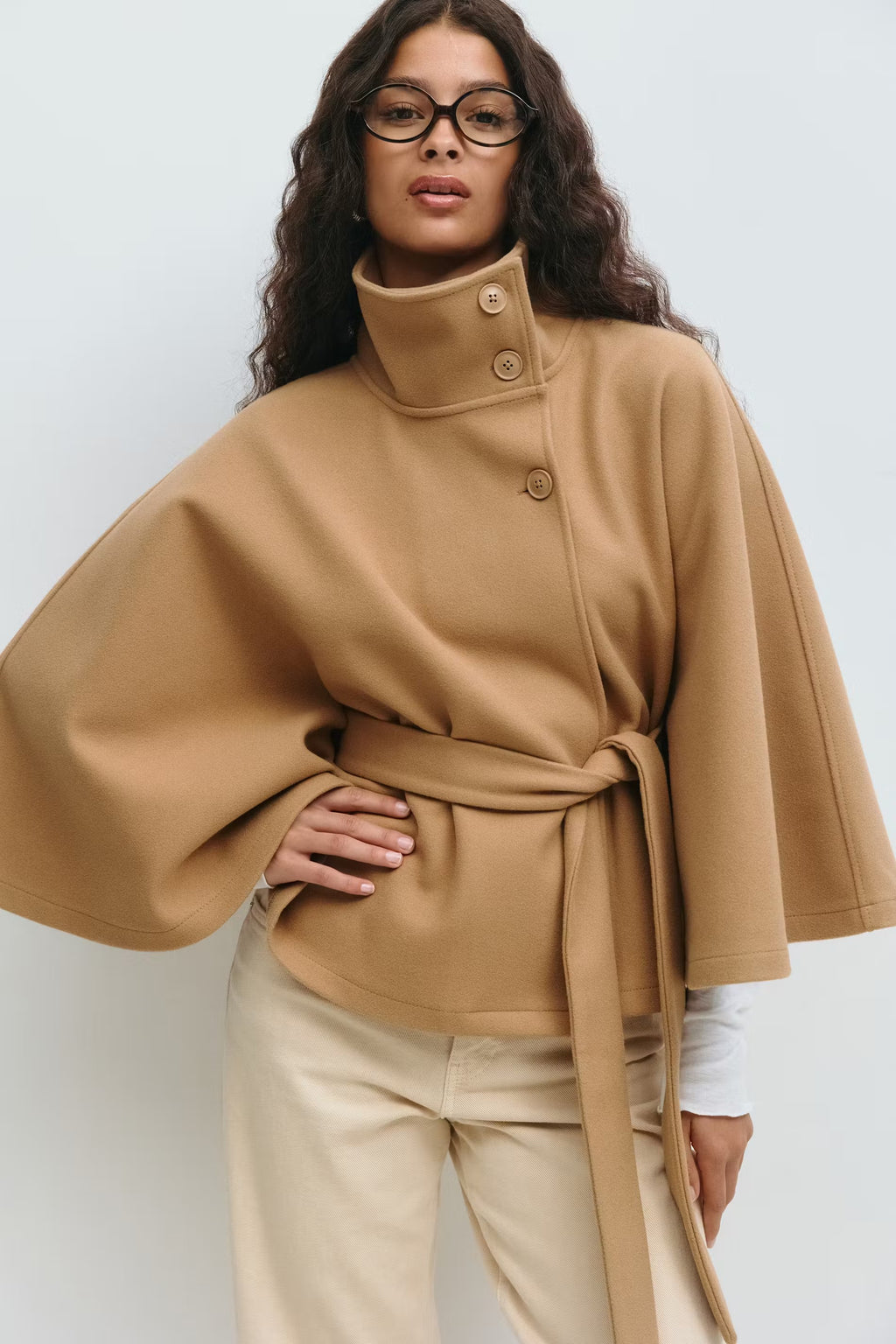 Belted Cape Jacket