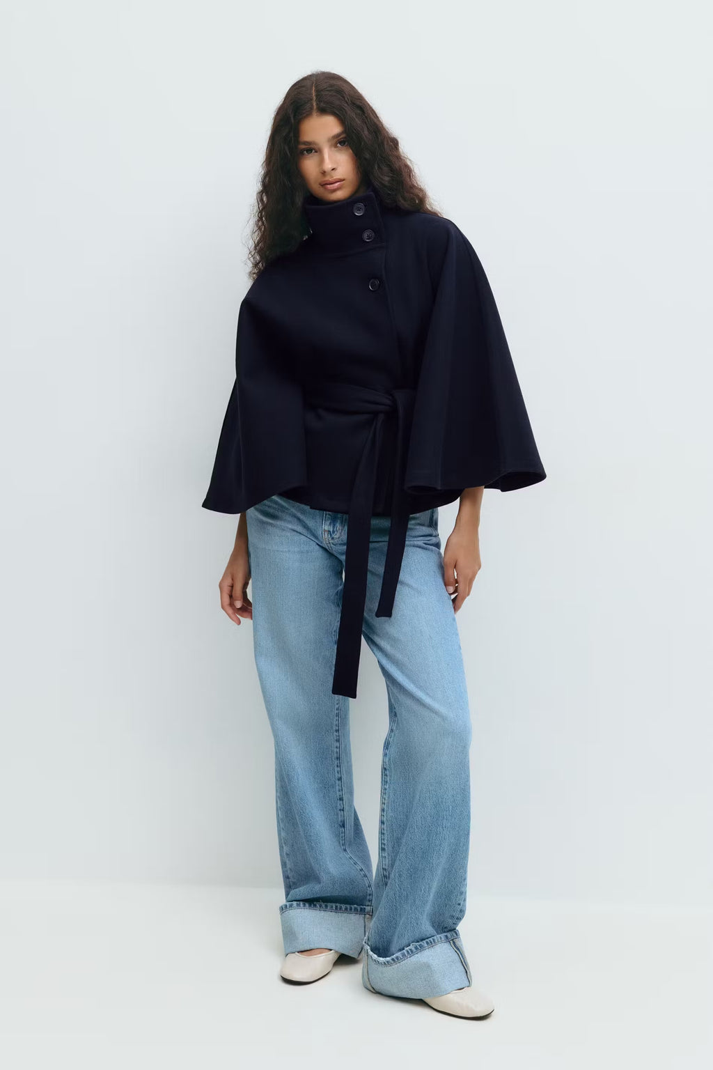 Belted Cape Jacket