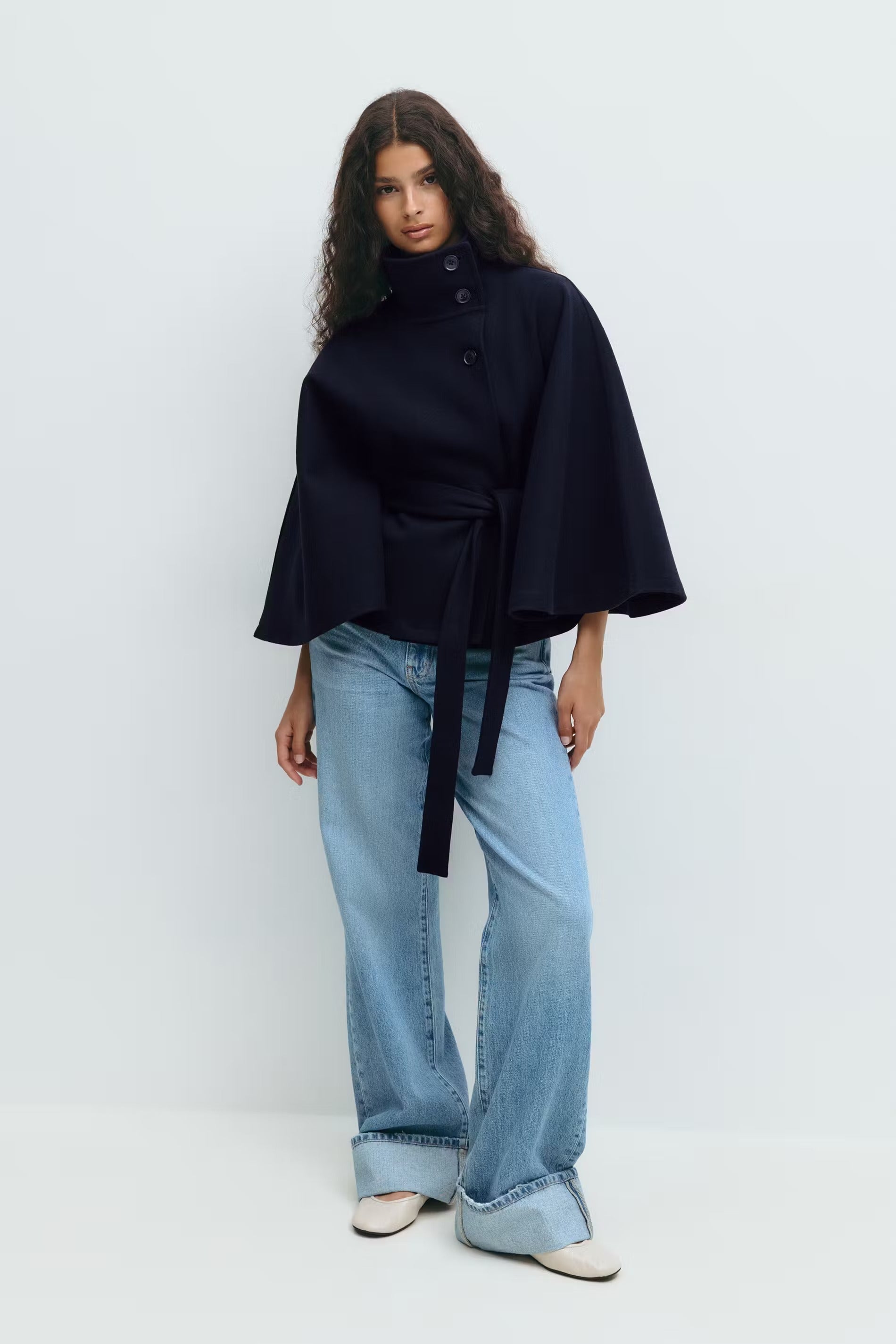 Belted Cape Jacket